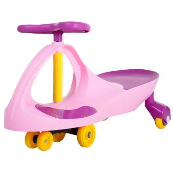 Toy Time Kids' Wiggle Car Ride On Toy – No Batteries, Gears or Pedals – Twist, Swivel, Go – Pink and Purple