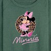Women's - Disney - Minnie Leopard Print Lightweight French Terry Wide Neck Long Sleeve Shirt - 2 of 4