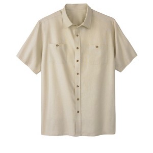 KingSize Men's Big & Tall Short-Sleeve Linen Shirt - 1 of 4