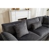 L-Shaped 6-Seater Sectional Sofa, Corduroy, Deep Seat, 7 Pillows - 3 of 4