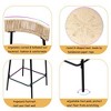Kumasinova Boho Style Counter Height Bar Stools Set of 2, Hand Woven Counter Stools, Paper Rope Round Counter Height Stools with Black Metal Frame - 2 of 4