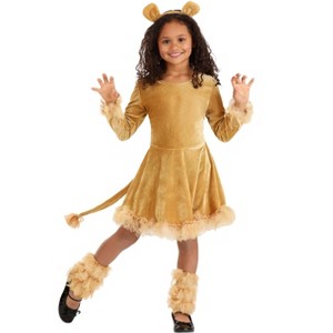HalloweenCostumes.com Girl's Lady Lion Kid's Costume - 1 of 4