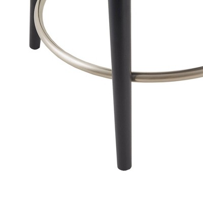 Mateo Gray Wood and Metal Swivel Counter Stool