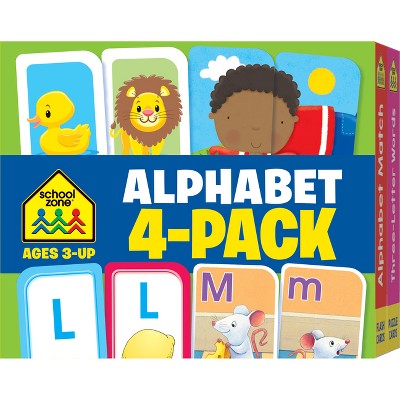 School Zone Alphabet 4-Pack Flash Cards