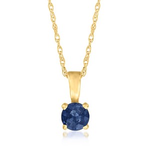 Pure Collection by Ross-Simons 0.28 Carat Sapphire Pendant Necklace in 14kt Yellow Gold - 1 of 4