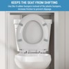 Round Toilet Seat – Quick Release White PP Toilet Seat Round Design, Easy Clean Toilet Seat Cover for Home Bathroom, Guest Use or Rental Units - 3 of 4