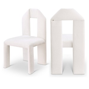 Meridian Furniture,Bennett Chenille Fabric Dining Chair, Set of 2 - 1 of 4