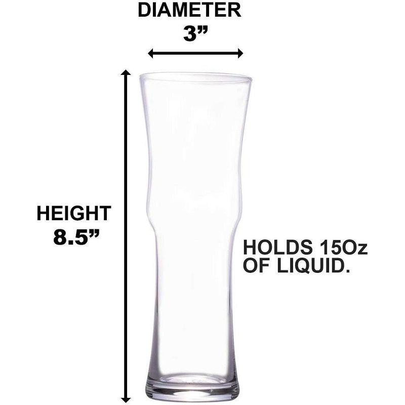 LEMONSODA Tall Cocktail Glasses Set of 4, 4 of 6