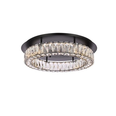 Elegant Lighting Monroe 1 - Light Flush Mount in  Black