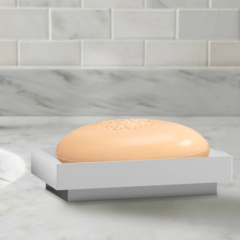 Pure Ceramic Soap Dish Holder - Nu Steel, 5 of 6