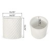 15.75" x 15.75"  White flower pot - 2 of 3