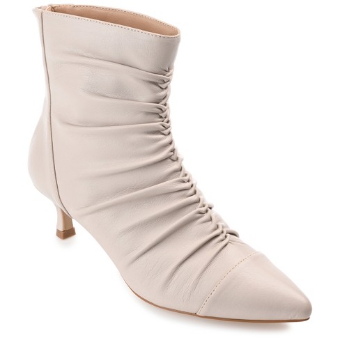 Beige kitten discount heel ankle boots