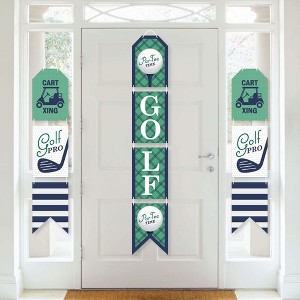 Big Dot of Happiness Par-Tee Time - Golf - Hanging Vertical Paper Door Banners - Birthday or Retirement Party Wall Decoration Kit - Indoor Door Decor - 1 of 4