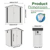 Metal Outdoor Storage Shed with Lockable Door and Window Waterproof Tool Shed with Roof for Garden Backyard Patio Bike Storage-The Pop Home - 4 of 4