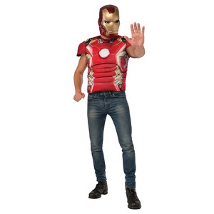Rubie's Adult Marvel Iron Man Mark 43 Shirt and Mask Costume One Size - 1 of 2