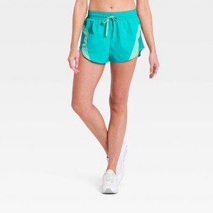 Women's Mesh Colorblock Woven Shorts - JoyLab™ Teal Green L : Target