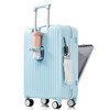 3 Piece Luggage Set, Carry-on Luggage With Cup Holder, Spinner Wheels, USB Port, ABS Hard Shell Front Opening Luggage, Airline Certified Luggage - 2 of 4