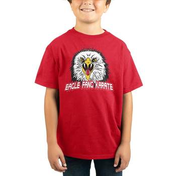 Cobra Kai Eagle Fang Karate Youth Boy's Red Graphic Tee