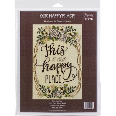 Imaginating Counted Cross Stitch Kit 7.4"X10"-Our Happy Place (14 Count)