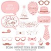 Big Dot of Happiness Pink Rose Gold Birthday - Happy Birthday Party Photo Booth Props Kit - 20 Count - 2 of 4