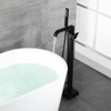 Cobbe Freestanding Floor Standing Bath Faucet Single Handle Tub Filler with Tub Spout and Hand Shower Matte Black - 3 of 4