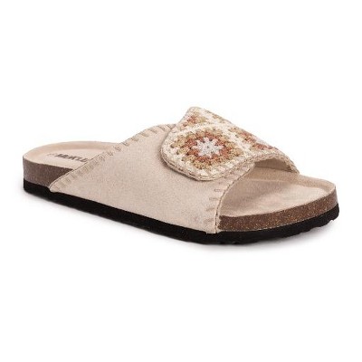 MUK LUKS Womens Gigi Crochet Slide Sandal