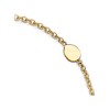 Black Bow Jewelry 14k Yellow Gold Polished Oval Disc Anklet, 10-11 Inch - 2 of 4