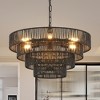 KTMBDW Modern Chandeliers 4/5 Tiers Pendant Light Fixtures Round Flush Mount Chandeliers Ceiling Lighting Dimmable for Living Room, Bedroom - 4 of 4