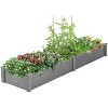 Okak Square 48x48x10 Inch Raised Garden Bed Wooden Planter Box for Outdoor Use, No Tools Required for Assembly - 2 of 4