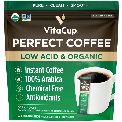VitaCup Perfect Instant Dark Roast Coffee - 24ct