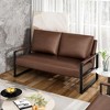 Hooseng 48.4" Loveseat Sofa, 2-Seater Living Room Couch with Premium Upholstery and Robust Metal Frame, Small Love Seat with Armrest for Home Office - 3 of 4
