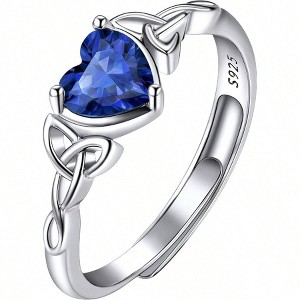 Sterling Silver Good Luck Celtic Ring, Adjustable Promise Engagement Ring, for Women Size 6-12 - 1 of 4