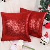 PiccoCasa Sequin Throw Pillow Covers Glitzy Cushion Covers Shiny Sparkling Satin Pillowcase 2 Pcs - 2 of 4