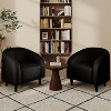 Coucheta Accent Chair Living Room Chairs Barrel Chairs Round Armchairs for Bedroom Waiting Room Office Reception Chairs,Multiple Styles & Colors - 3 of 3