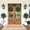 2 Pack Artificial Wreaths Front Door Norfolk Pine Cedar Greenery with Bows Real Holiday Decoration Indoor Outdoor No Assembly Needed - 2 of 4