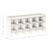 Guidecraft EdQ 10-Section Wall Mounted Locker, Kids Wooden Classroom Storage w/ Cubbies, Compartment Storage w/ Bins & Hooks for Playroom & Preschool - 2 of 4