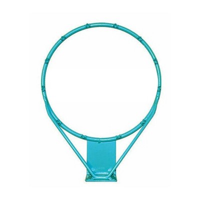 Dunn-Rite 18 In Splash and Slam Outdoor Stainless Steel Vinyl Coated Swimming Pool Backboard Replacement Basketball Hoop Rim for Adults and Kids, Blue