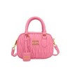 Paaaawaters Mini Pleated Crossbody Handbag with Gold-Tone Hardware Zipper Closure Pink - 2 of 3
