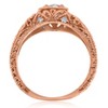 Pompeii3 Emery 5/8 Ct Vintage Diamond Antique Engagement 14K Rose Gold - 3 of 4