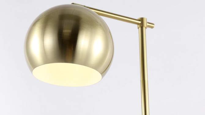 58.5&#34; Eva Modern Contemporary Iron LED Floor Lamp Brass Gold (Includes LED Light Bulb) - JONATHAN Y, 2 of 11, play video