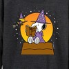 Women's - Peanuts - Sorcerer Snoopy Woodstock Lightweight French Terry Wide Neck Long Sleeve Shirt - 2 of 4