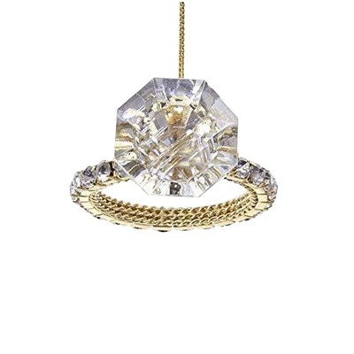 Kurt Adler Resin Ornament for Christmas Tree, Diamond Ring