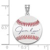 Black Bow Jewelry Sterling Silver Jim Rice Signature SM Enamel Baseball Pendant - 4 of 4