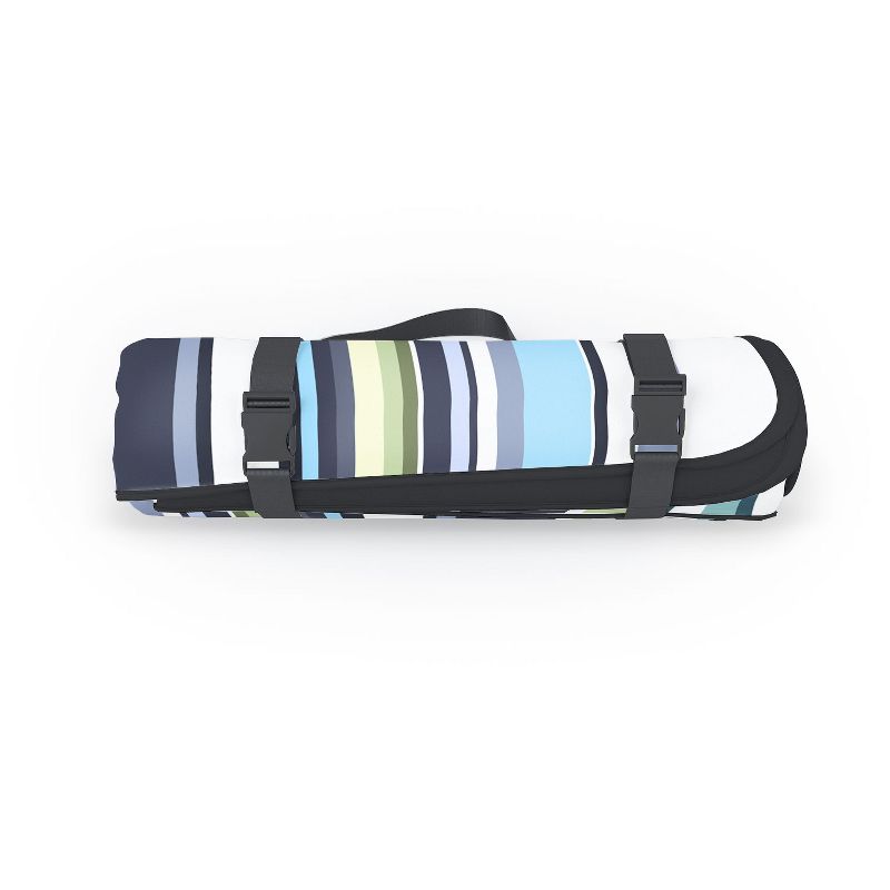 Sheila Wenzel-Ganny Lavender Mint Blue Stripes Picnic Blanket - Deny Designs, 2 of 4