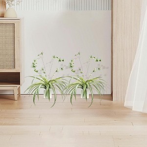 Acekool 2-Pack Artificial Chlorophytum Comosum Hanging Plants with Pots, Realistic Faux Plants for Indoor and Outdoor Décor - 1 of 4