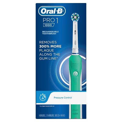 Oral-B Pro 1000 Green Crossaction Rechargeable Electric Toothbrush : Target