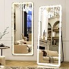 Rectangular Full Length Mirror with LED Lights, Standing or Wall-Mounted Full Body Mirror with Stand - 4 of 4