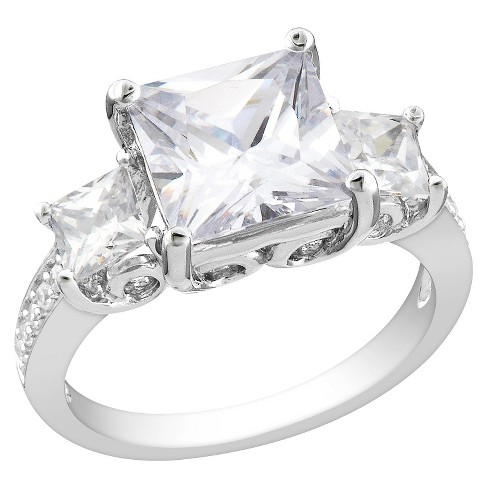 Cubic Zirconia Engagement Ring - Silver : Target