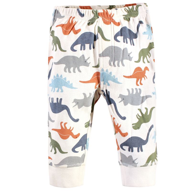 Touched by Nature Baby and Toddler Boy Organic Cotton Pants 4pk, Bold Dinosaurs, 4 of 8