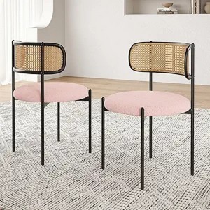 FONTOI Accent Chairs, Stylish Hardback Design with Comfortable Seat Padding, Compact Pair for Small Areas, 2PCS, Pink, 19.7"*16.5"*29.9" - 1 of 4